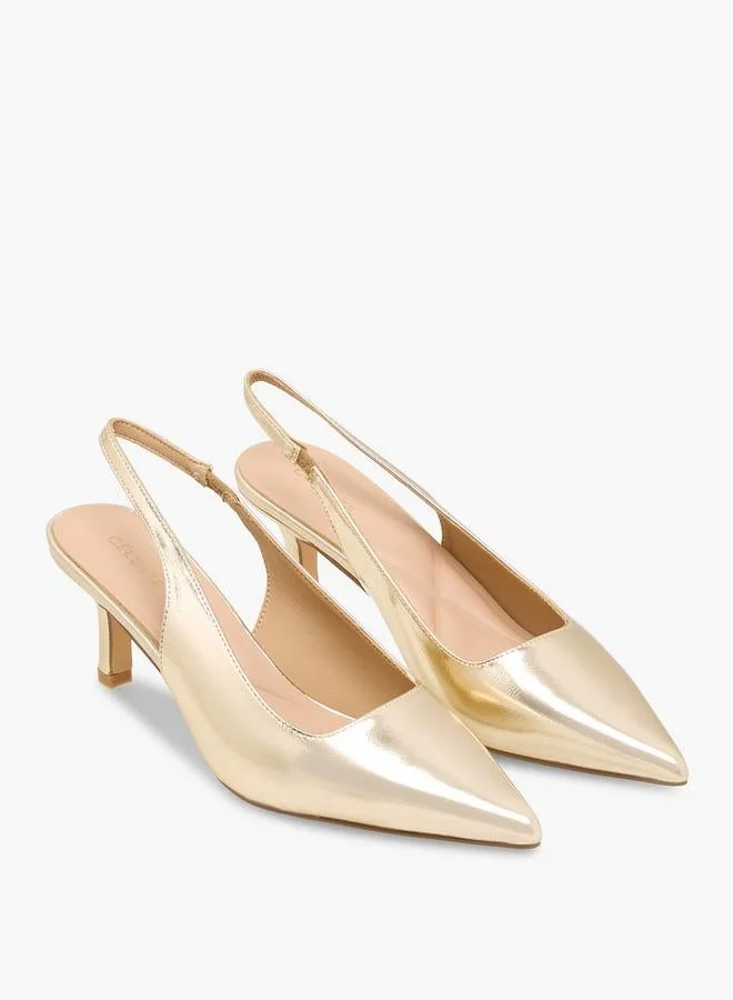 سيليست حذاء نسائي بكعب خنجر وحزام خلفي